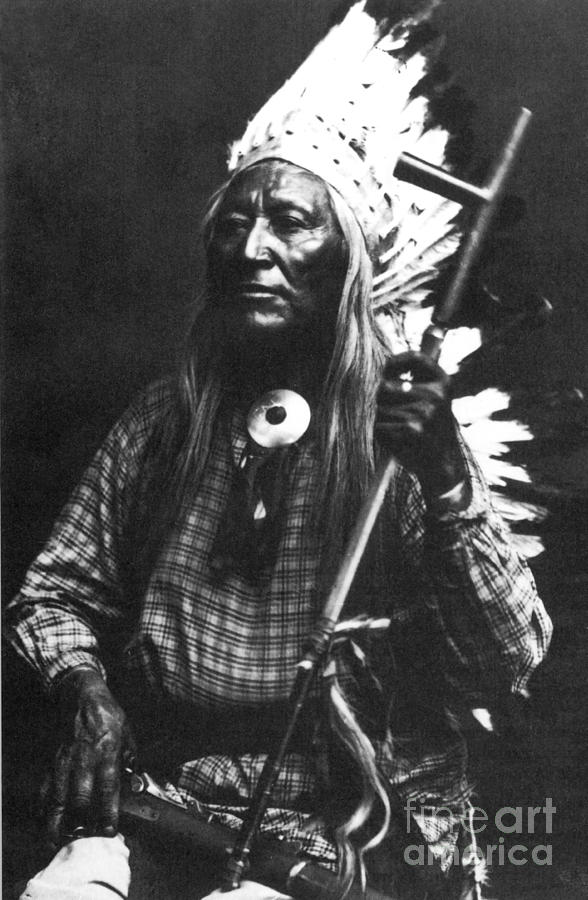 Feather Still Life Photograph - WASHAKIE (c1804-1900) by Granger
