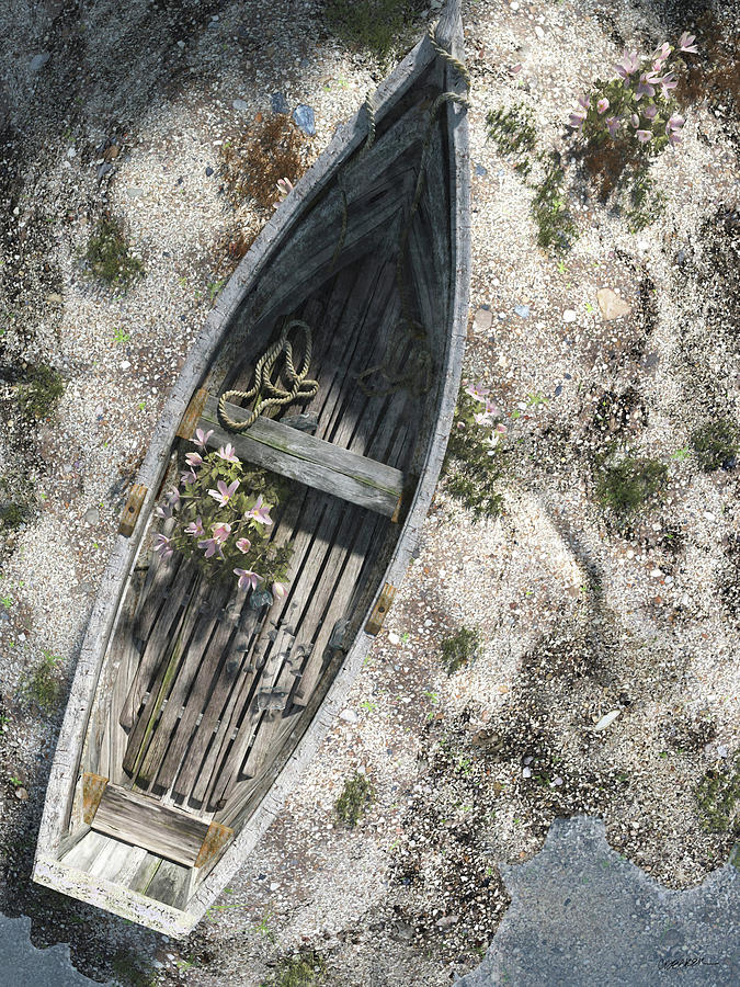 Boat Digital Art - Washed Ashore by Cynthia Decker
