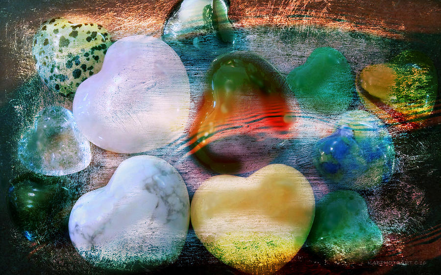 Washed Ashore Hearts Photograph by Kathy Barney