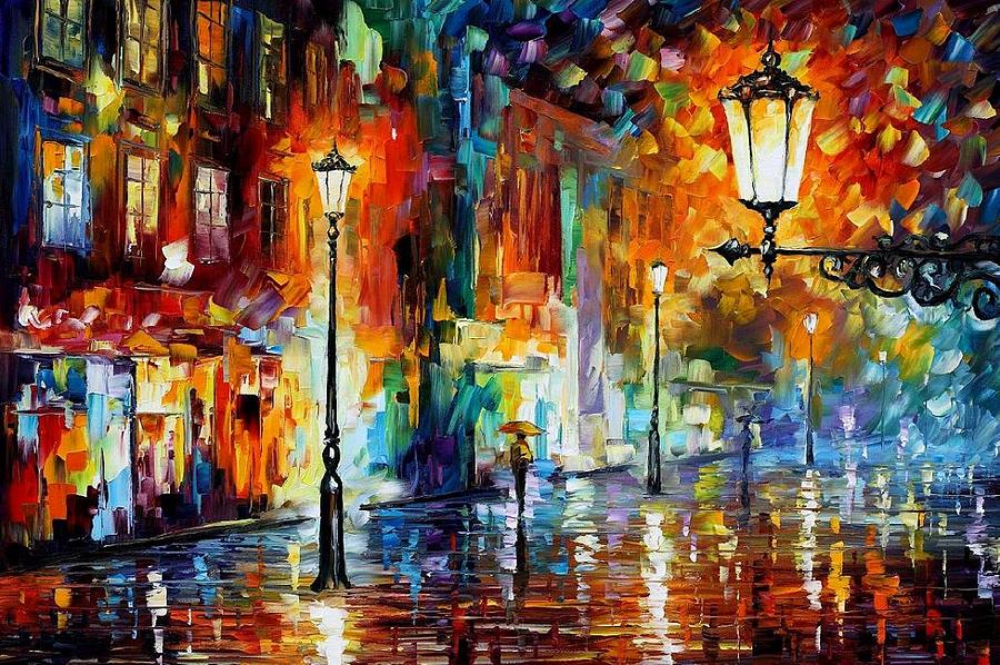 Washed city Painting by Leonid Afremov | Fine Art America