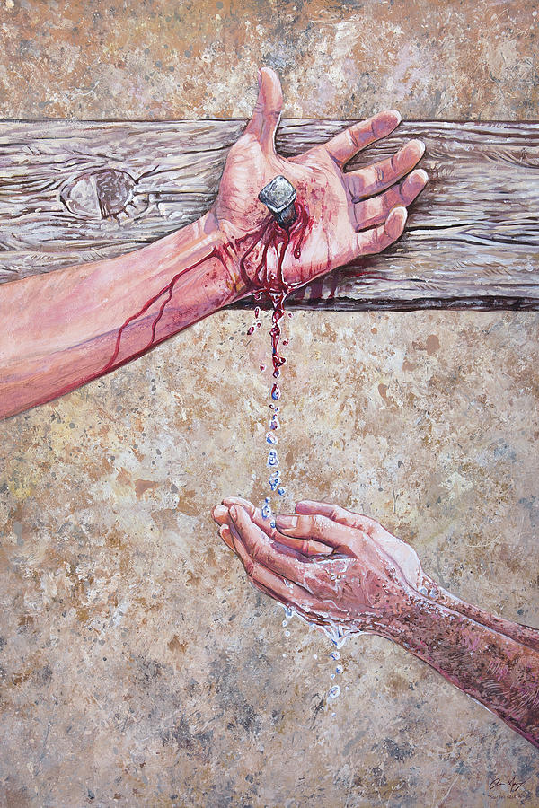 Washed in the Blood Painting by Aaron Spong