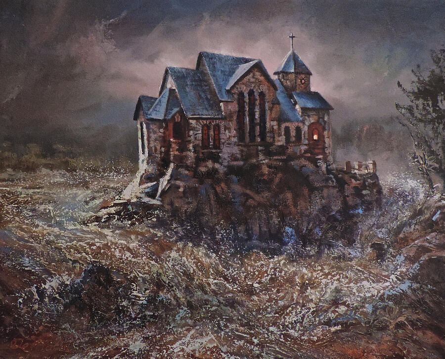 Church Painting - Washed in the Waters by Mia DeLode Church Painting - Washed in the Waters by Mia DeLode