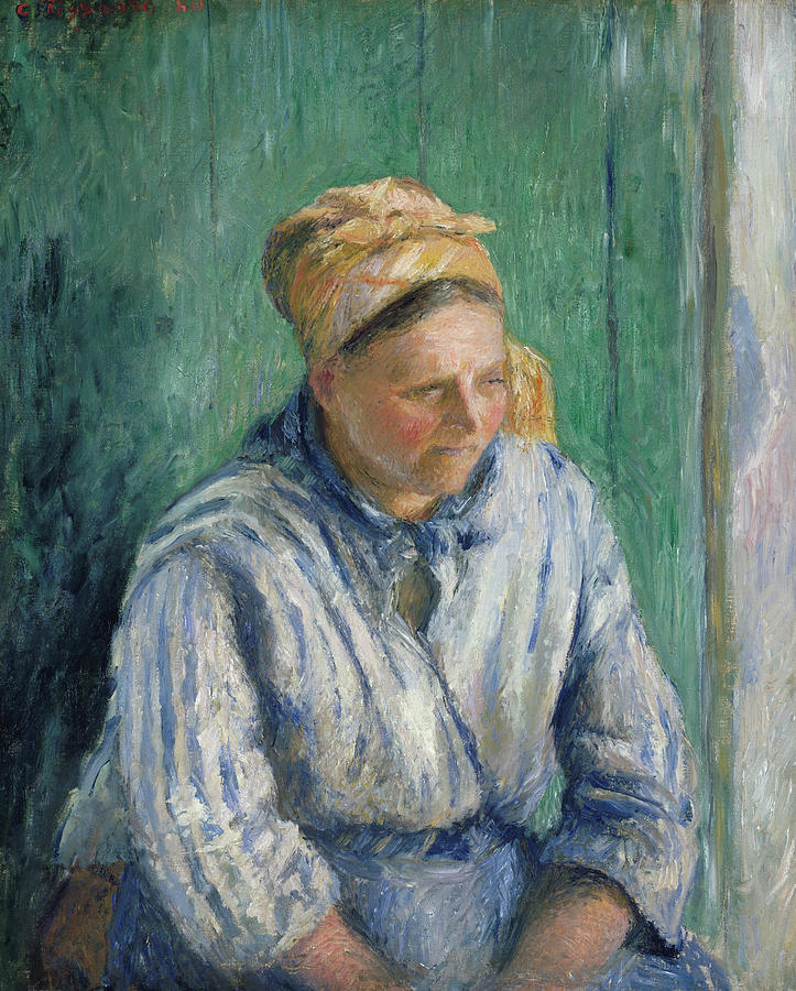 Camille Pissarro Painting - Washerwoman, Study by Camille Pissarro