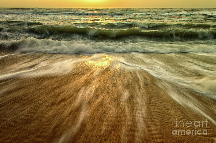 Washing Out to Sea Nature / Seascape / Coastal Photograph Photograph by PIPA Fine Art - Simply Solid