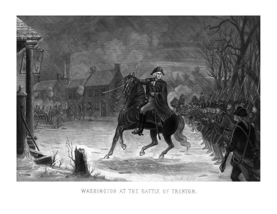 George Washington Painting - Washington At The Battle Of Trenton by War Is Hell Store