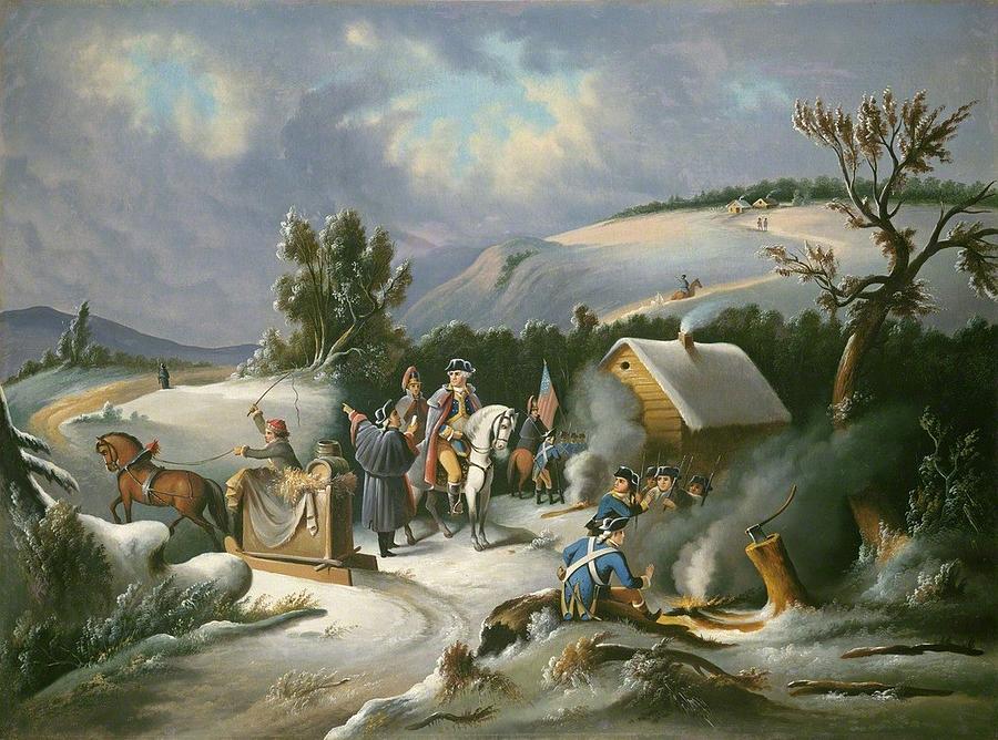 Washington at Valley Forge Painting by MotionAge Designs