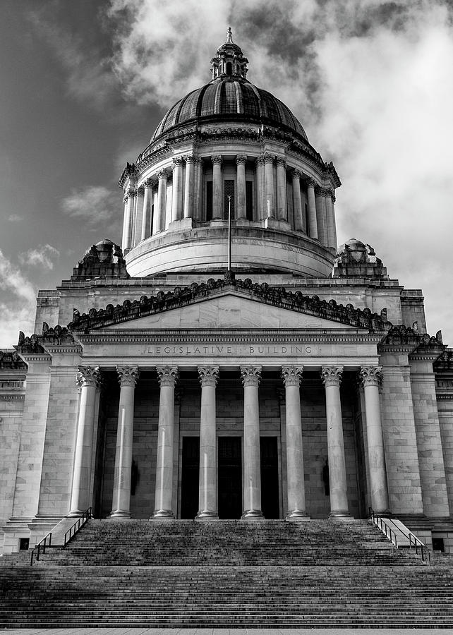 Washington Capitol Steps and Dome Photograph by Stephen Stookey