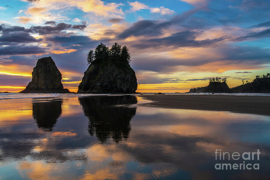 Washington Coast Peaceful Sunset Photograph