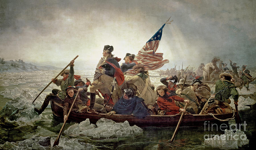 Boat Painting - Washington Crossing the Delaware River by Emanuel Gottlieb Leutze