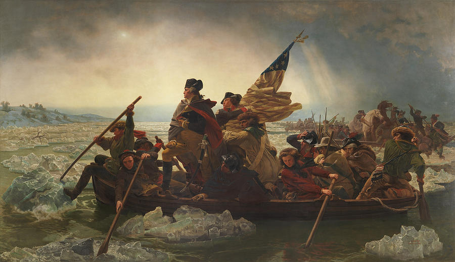George Washington Painting - Washington Crossing The Delaware by War Is Hell Store