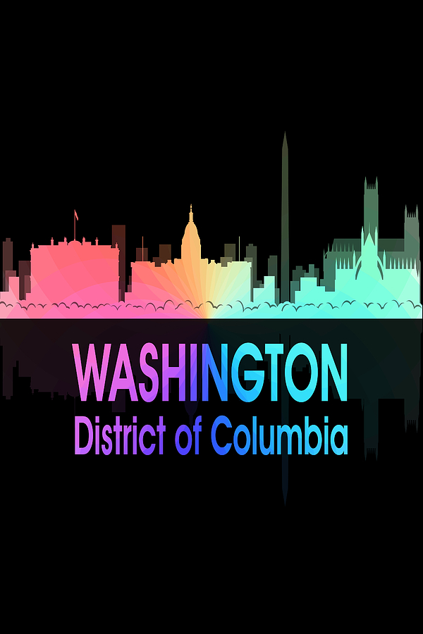 Washington DC 5 Vertical Digital Art by Angelina Tamez