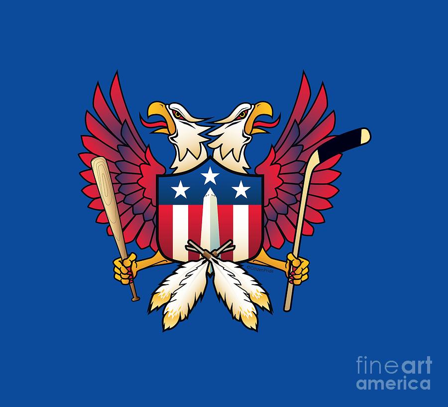 Washington DC-Double Eagle Sports Fan Crest Digital Art by Joe Barsin