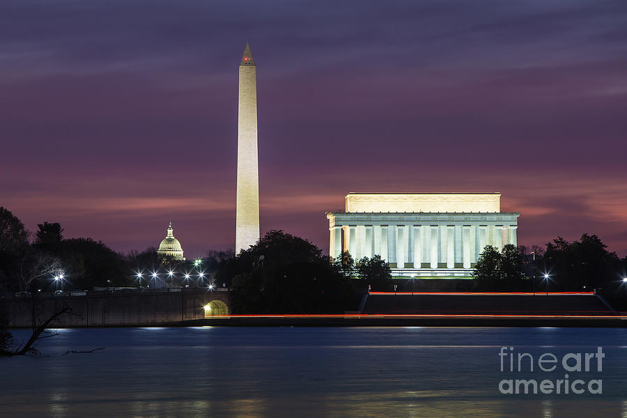 Washington DC Landmarks at Dawn IV Photograph by Clarence Holmes