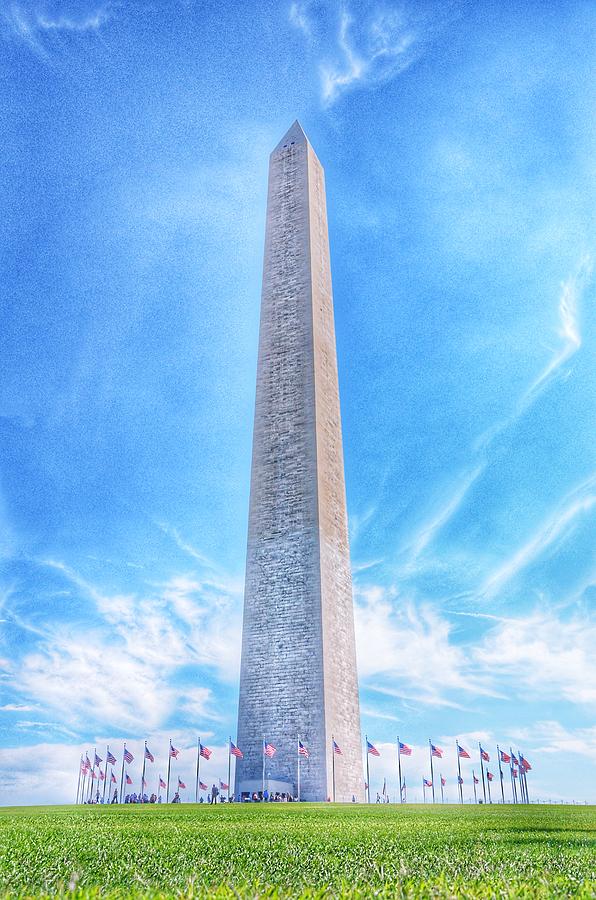 Independence Day Photograph - Washington D.C. Monument Landscape by Marianna Mills