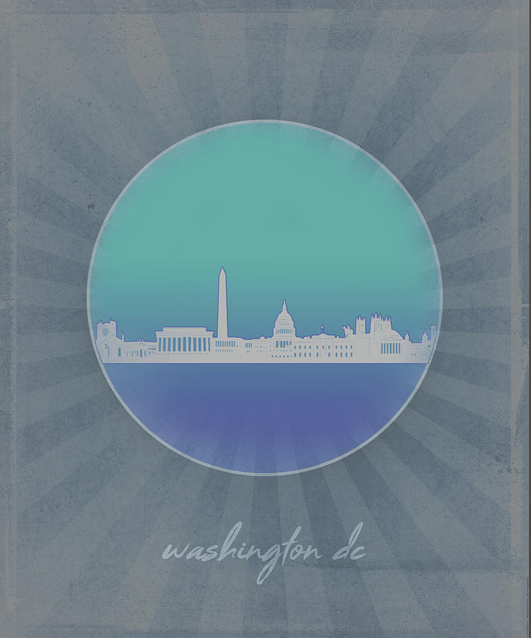 Washington Dc Skyline Minimalism 12 Digital Art by Bekim M
