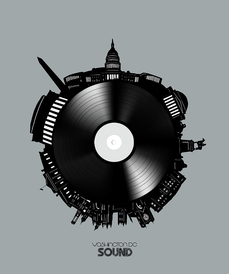 Washington Dc Skyline Vinyl 8 Digital Art