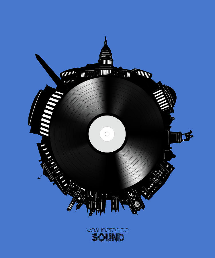Washington Dc Skyline Vinyl 9 Digital Art by Bekim M