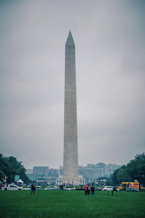 Washington Mall Monumet On A Cloudy Day Photograph by Alex Grichenko