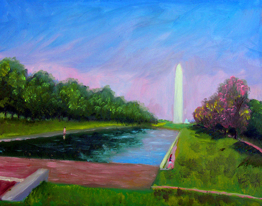 Washington Memorial Painting by Stan Hamilton