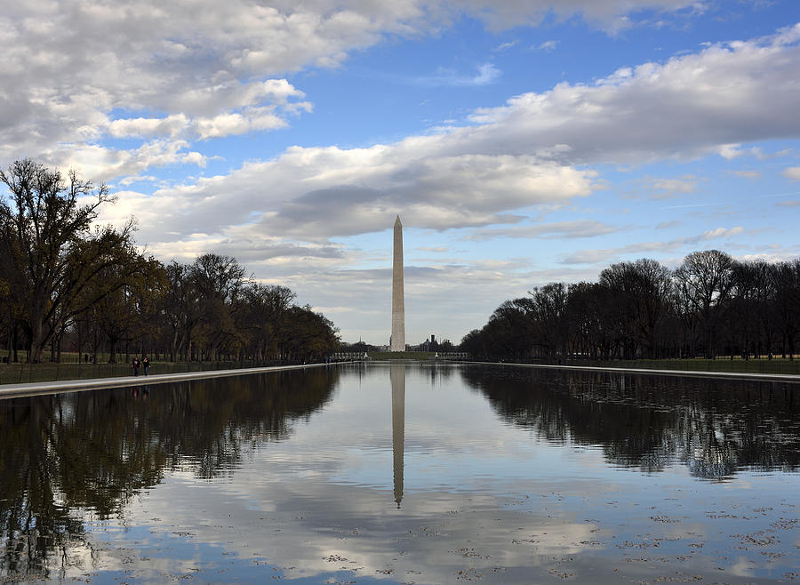 Washington Monument and Reflecting Pool Photograph by Brendan Reals