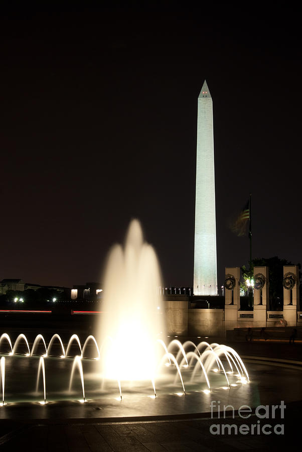 Washington monument and World War Two  Memorial Photograph by Anthony Totah