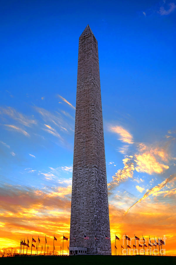 Washington Monument at Sunset  Photograph by Olivier Le Queinec