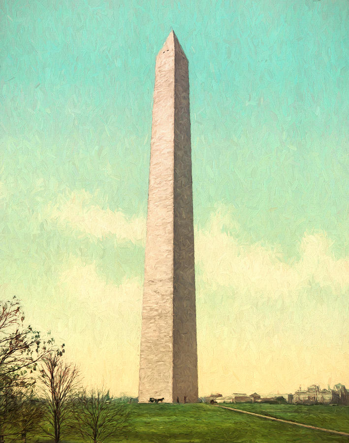 George Washington Painting - Washington Monument circa 1903 by John K Woodruff