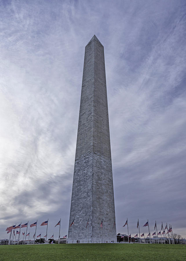 Washington Monument Clouds Photograph by Jack Nevitt