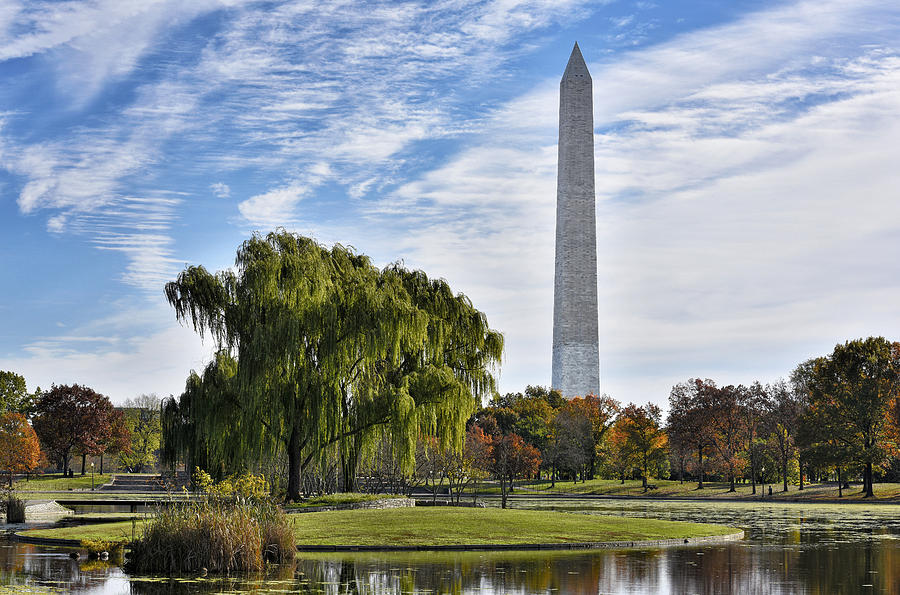 Washington Monument from Constitution Gardens Photograph by Brendan Reals