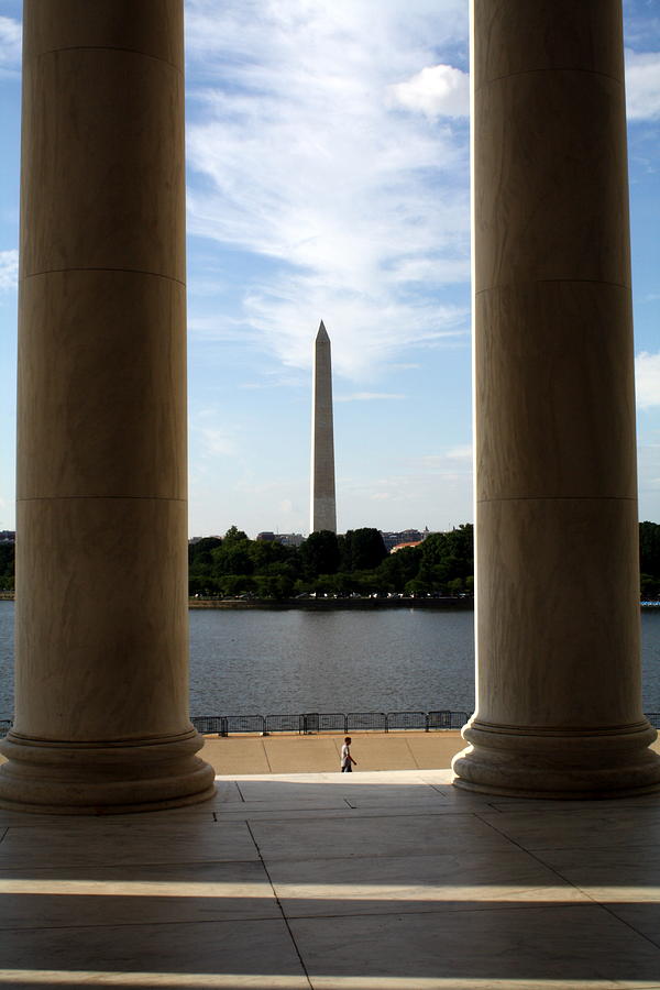 Dc Photograph - Washington Monument from Jefferson Memorial by Larry Underwood