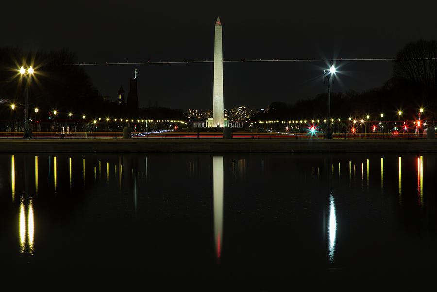 Washington Monument In Reflection Photograph