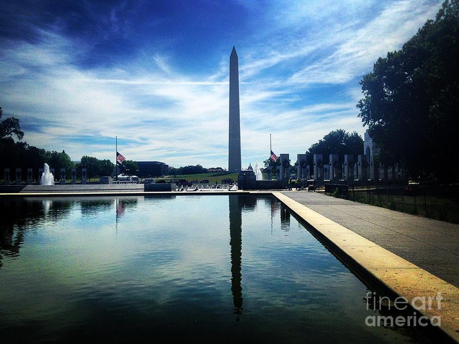 Washington Monument Reflected Photograph by Angela Rath