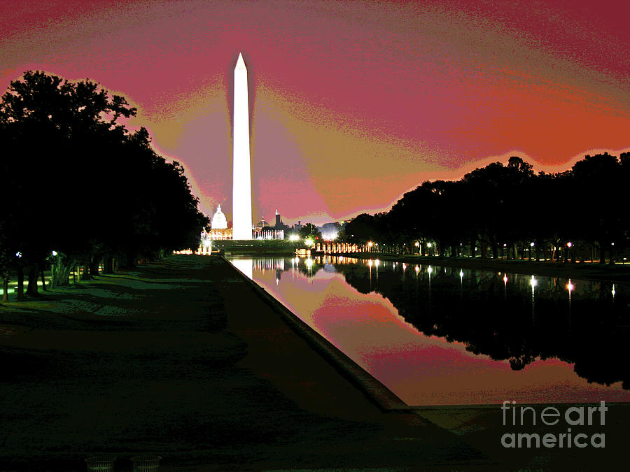 Washington Monument Sunrise 2 Photograph by Larry Oskin