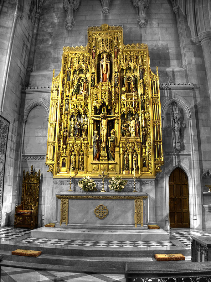 Architecture Photograph - Washington National Cathedral V6s by John Straton