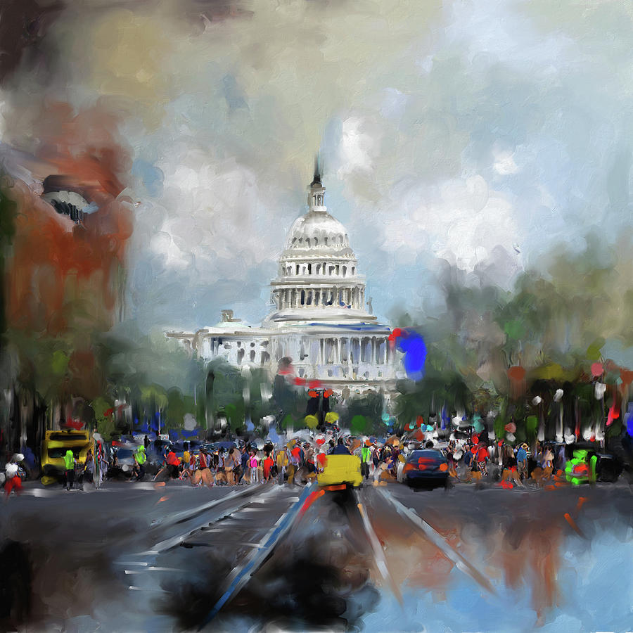 Washington painting 478 I Painting by Mawra Tahreem