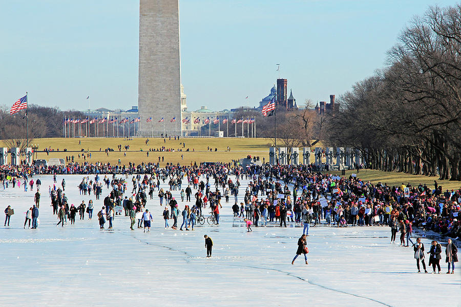 Washington People On Ice Photograph by Cora Wandel