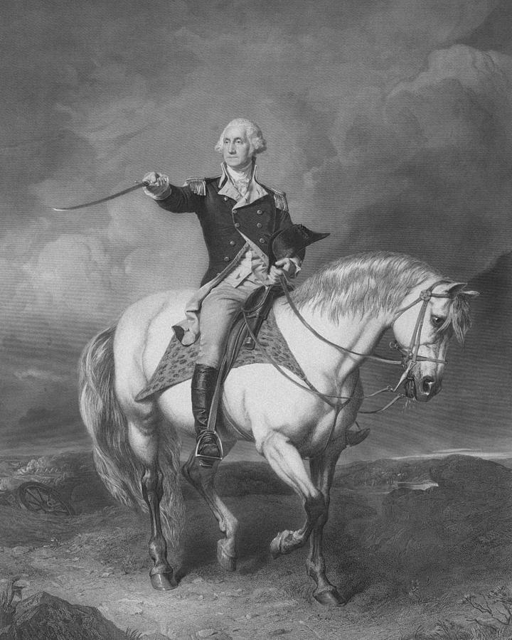 George Washington Mixed Media - Washington Receiving A Salute At Trenton by War Is Hell Store