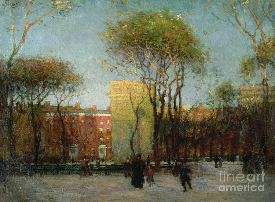 Impressionism Painting - Washington Square New york by Paul Cornoyer