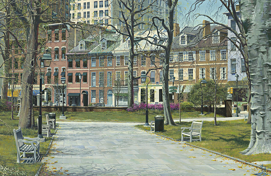 Washington Square - Philadelphia Painting by Ed Ryder - Fine Art America