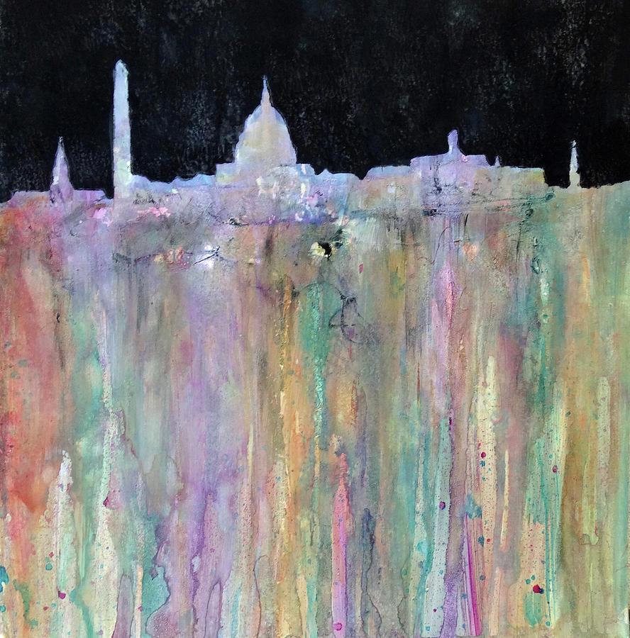 Washington, DC by Starlight Painting by Kay Fuller