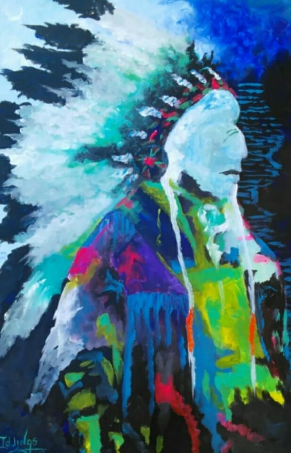 Native American Painting - Washta by Sam Iddings