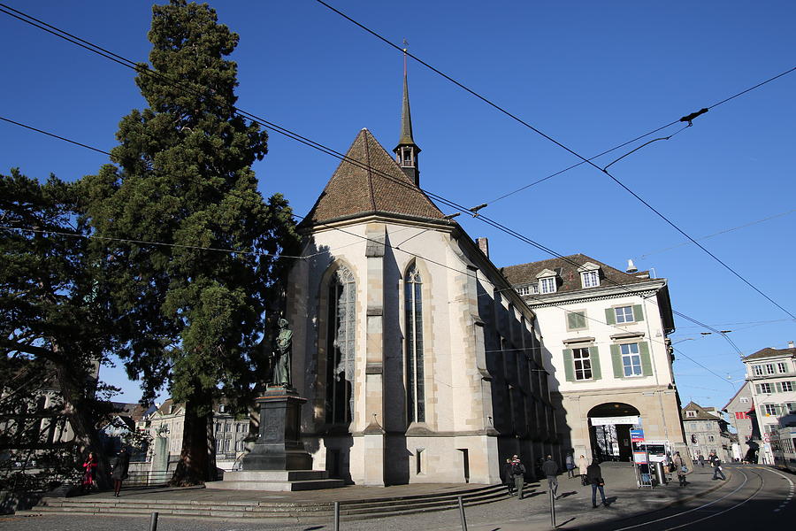 Wasserkirche - Limmatquai, Zurich Photograph by Travel Pics