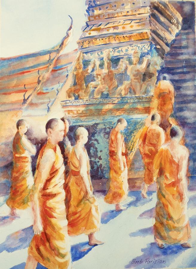 Wat Arun Painting by Barbara Parisien