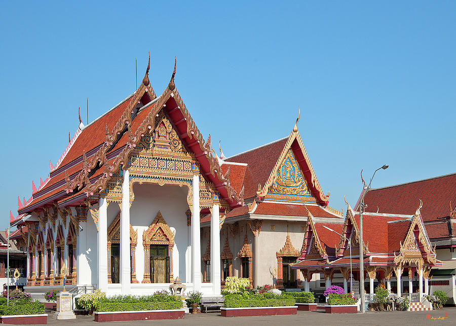 Wat Bangphratoonnok Phra Ubosot and Phra Wihan DTHB0557 Photograph by Gerry Gantt