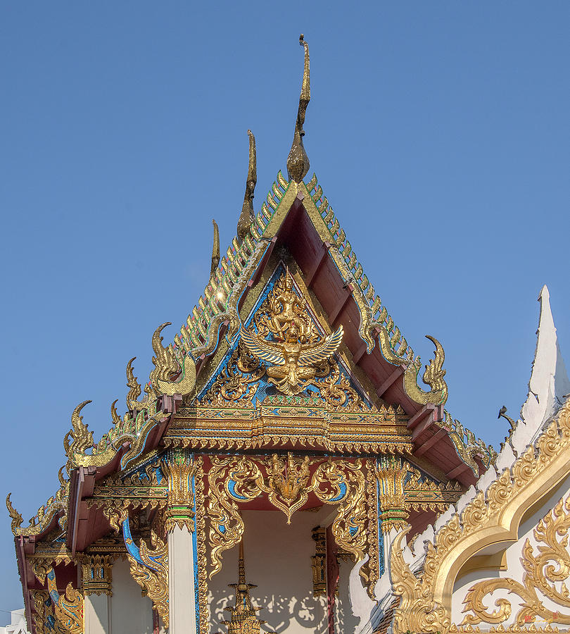 Wat Chaimongkron Phra Ubosot Gable DTHCB0082 Photograph by Gerry Gantt