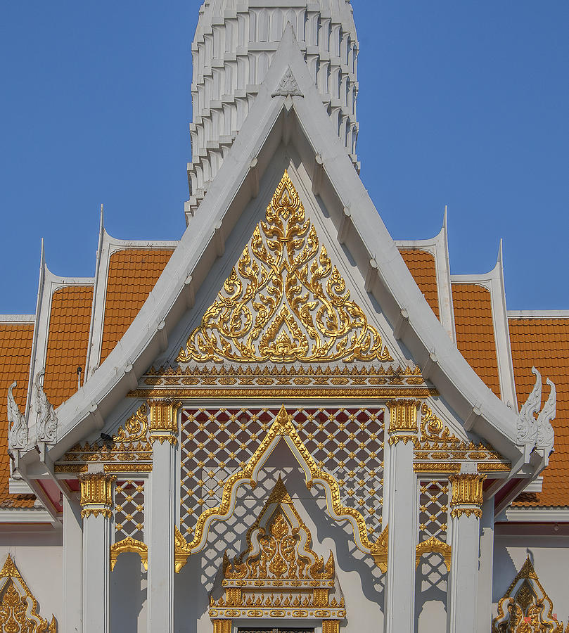 Wat Chaimongkron Shrine Gable DTHCB0097 Photograph by Gerry Gantt