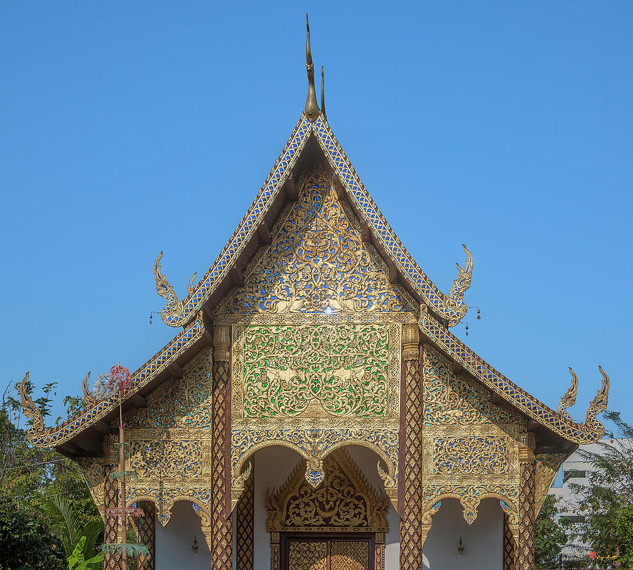 Wat Chamthewi Phra Ubosot Gable DTHLU0077 Photograph by Gerry Gantt