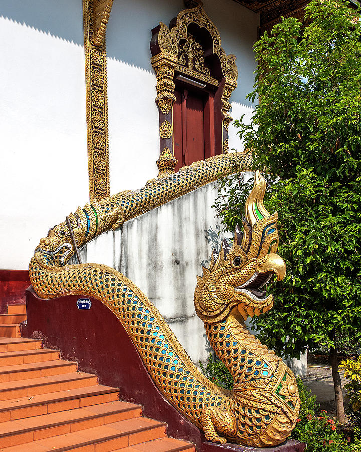 Wat Chiang Chom Phra Wihan Naga DTHCM0892 Photograph by Gerry Gantt