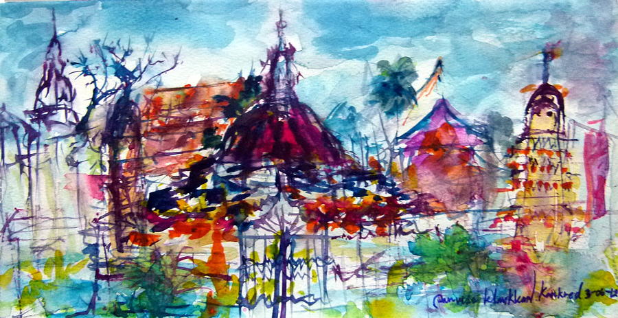 Wat Chimphli Sutthawat Painting by Wanvisa Klawklean
