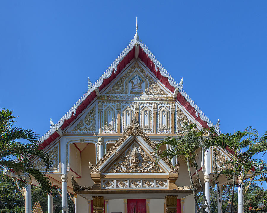 Wat Chom Lom Na Kluea Phra Ubosot Gable DTHCB0144 Photograph by Gerry Gantt